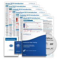 MICROSOFT OFFICE PRO 2019 DELUXE Training Tutorial and Quick Reference Guides